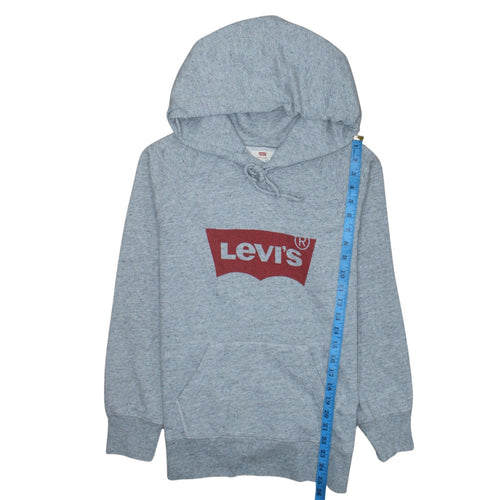 Levi's Mens Grey Pullover Hoodie XS Classic Logo Sweatshirt