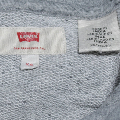 Levi's Mens Grey Pullover Hoodie XS Classic Logo Sweatshirt