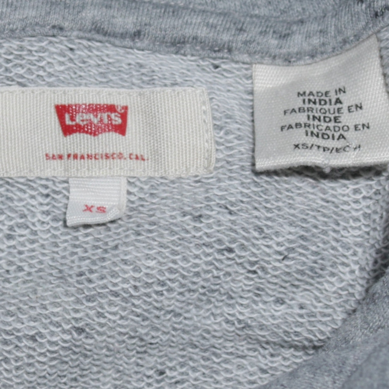Levi's Mens Grey Pullover Hoodie XS Classic Logo Sweatshirt