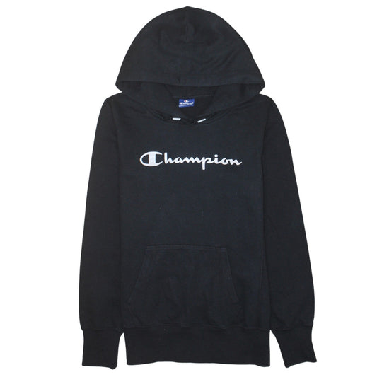 Champion Womens Black Large Pullover Hoodie Sweatshirt