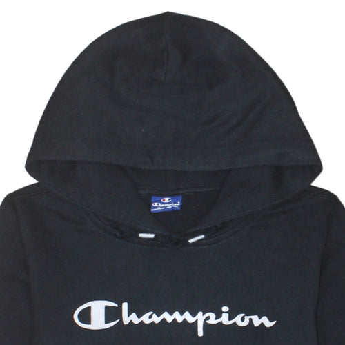 Champion Womens Black Large Pullover Hoodie Sweatshirt