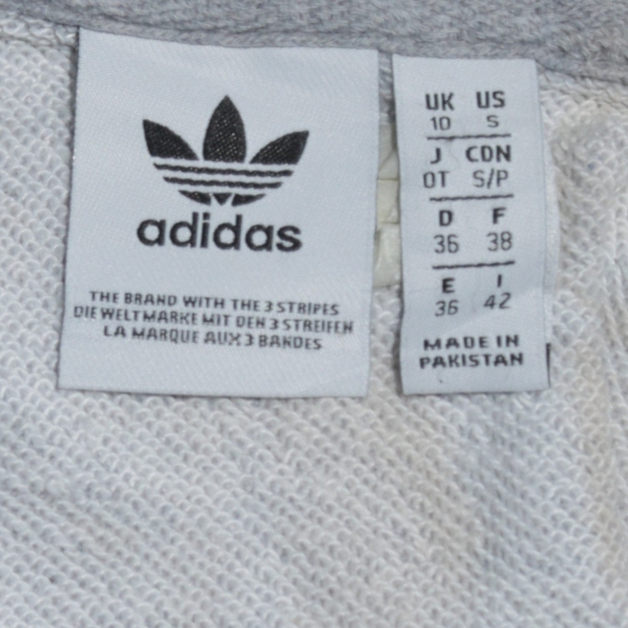 Adidas Women Grey Beige 1/2 Zip Hooded Sweatshirt UK 10