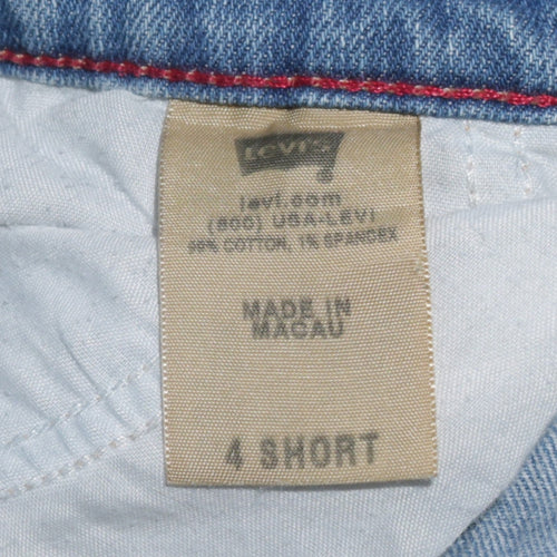 Levi's Womens Blue 550 Relaxed Fit Straight Jeans Size 4 Short