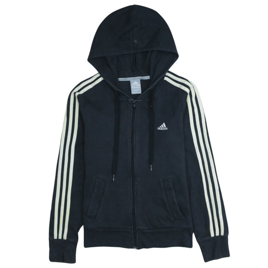 Adidas Womens Black Full Zip Hoodie Size 14 Essentials Performance