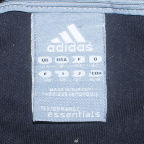 Adidas Womens Black Full Zip Hoodie Size 14 Essentials Performance