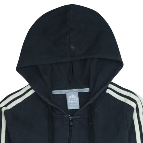 Adidas Womens Black Full Zip Hoodie Size 14 Essentials Performance