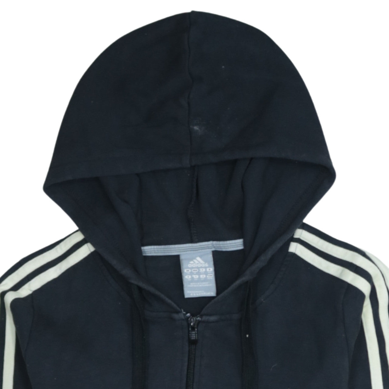 Adidas Womens Black Full Zip Hoodie Size 14 Essentials Performance