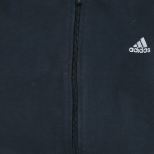 Adidas Womens Black Full Zip Hoodie Size 14 Essentials Performance