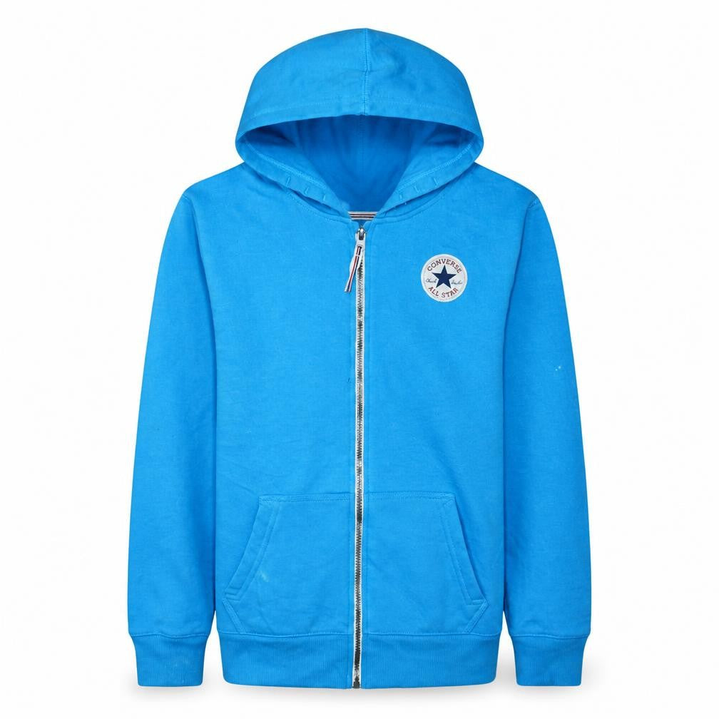 Converse Boys Blue Full Zip Hoodie XL 13-15 Years Cotton Blend Casual All Star