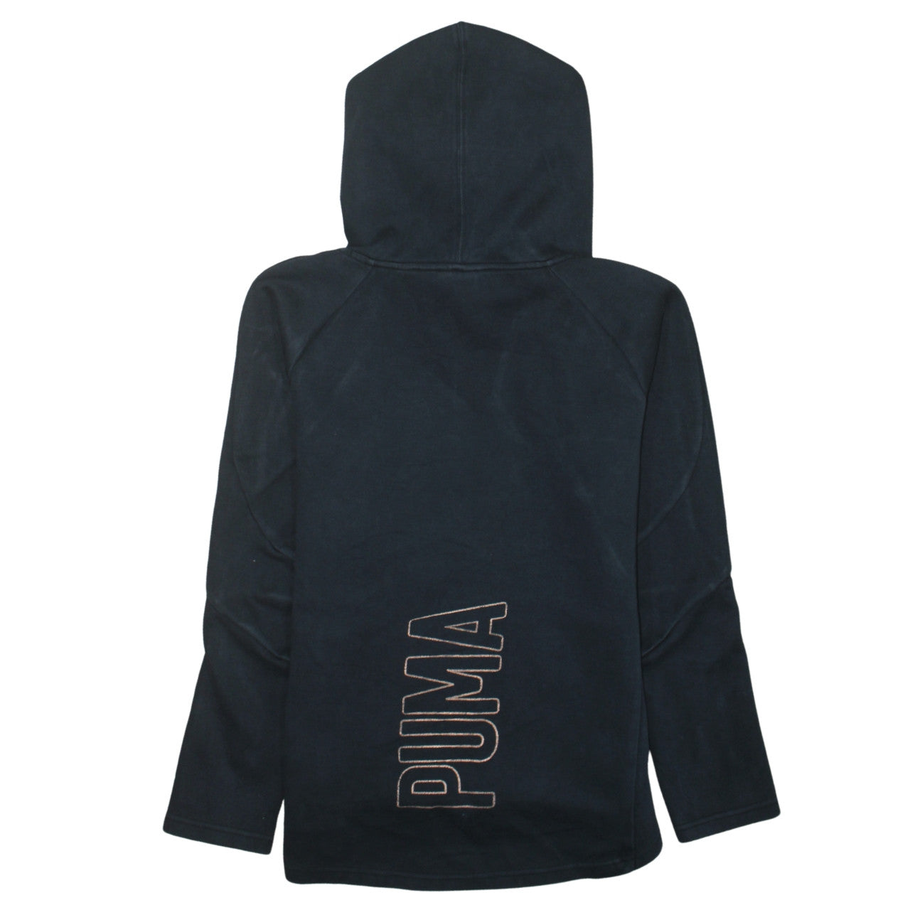 PUMA Women Black Pullover Hoodie Size 12 Medium Hooded Sweatshirt