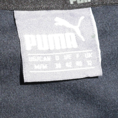 PUMA Women Black Pullover Hoodie Size 12 Medium Hooded Sweatshirt