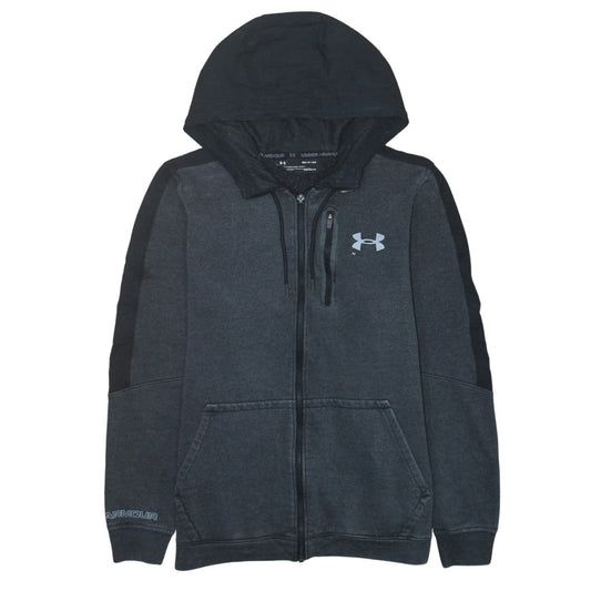 Under Armour Men's Grey Full Zip Hoodie Size S Relaxed Fit Fleece