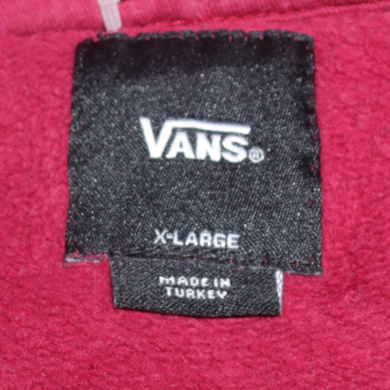 Vans Women’s Red Sweatshirt XL Cotton Crew Neck Pullover Logo Print