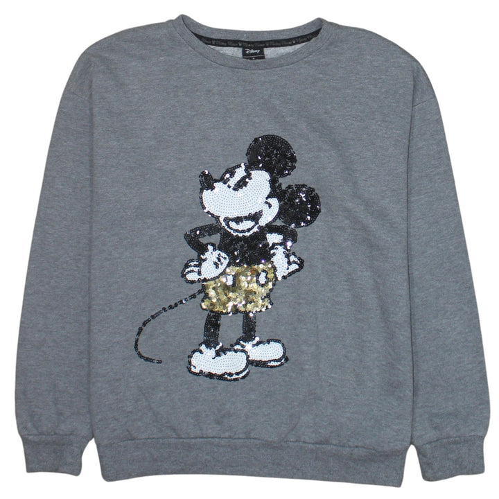 Disney at George Women's Grey Sequin Mickey Sweatshirt UK 12