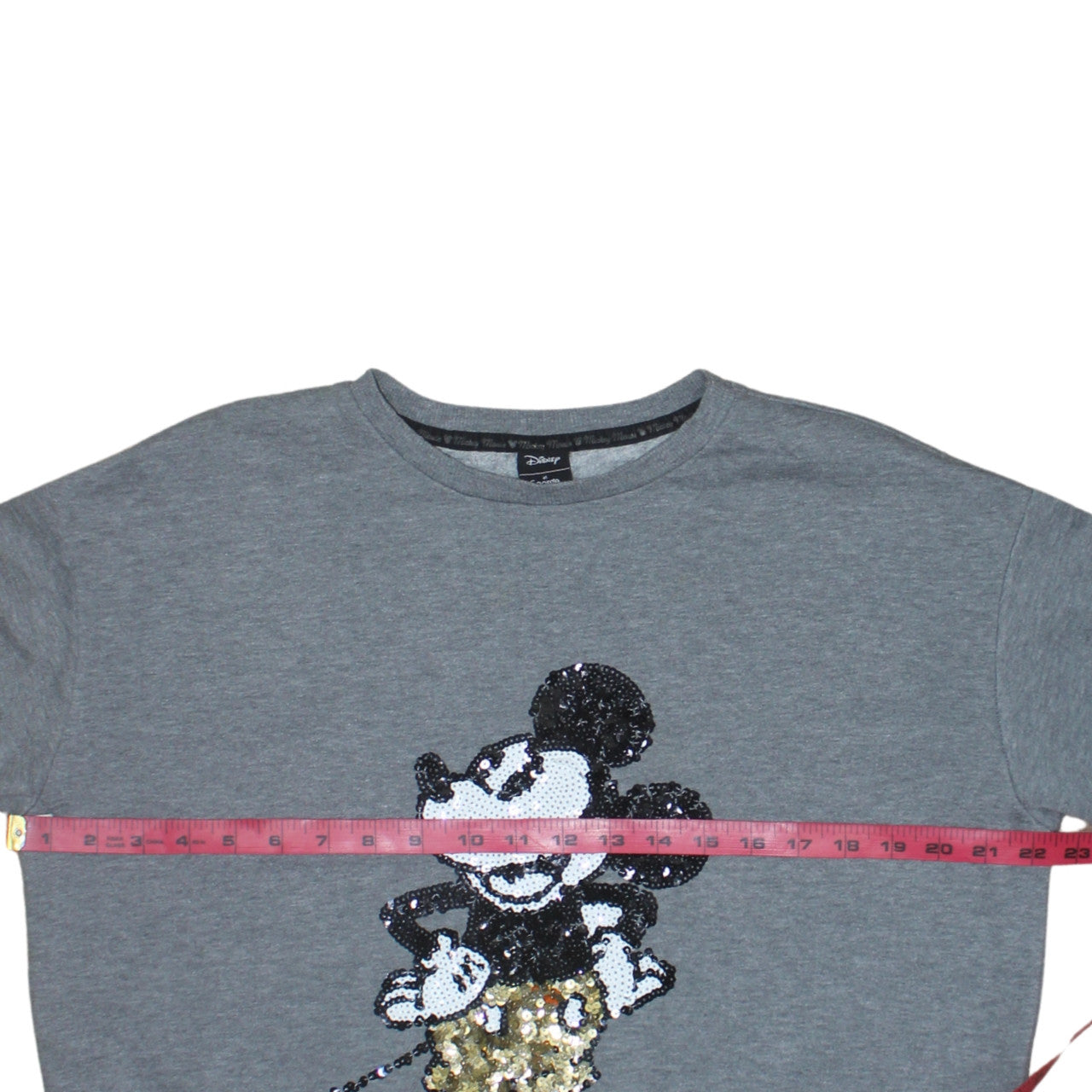 Disney at George Women's Grey Sequin Mickey Sweatshirt UK 12