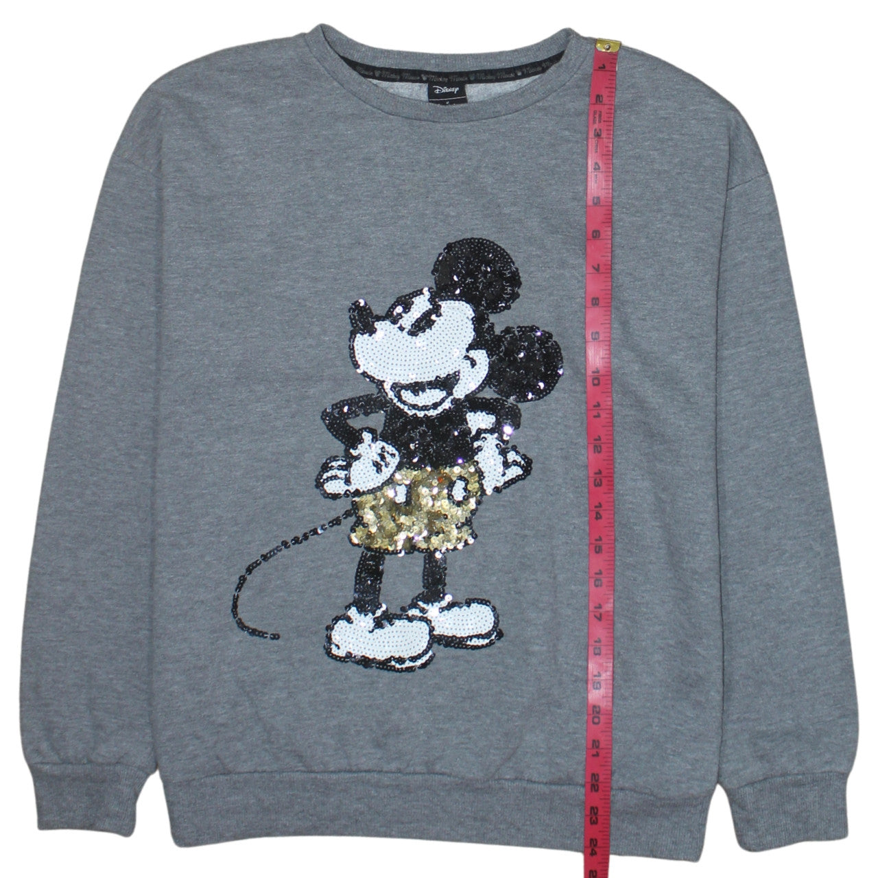 Disney at George Women's Grey Sequin Mickey Sweatshirt UK 12