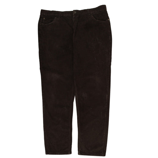 TEX Men Brown Corduroy Five Pocket Trousers Size 52 Regular Fit