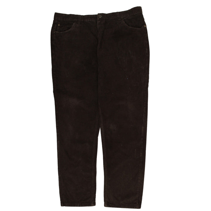 TEX Men Brown Corduroy Five Pocket Trousers Size 52 Regular Fit