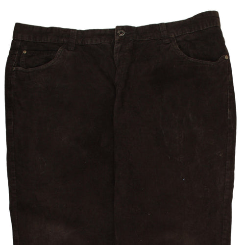 TEX Men Brown Corduroy Five Pocket Trousers Size 52 Regular Fit