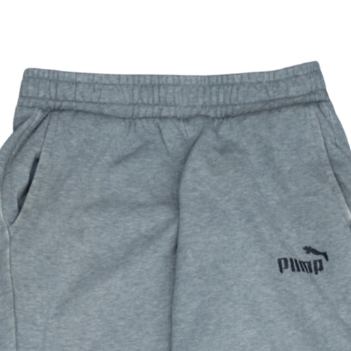 Puma Boys Grey XL Sweatpants Fleece Joggers Elastic Waist Activewear