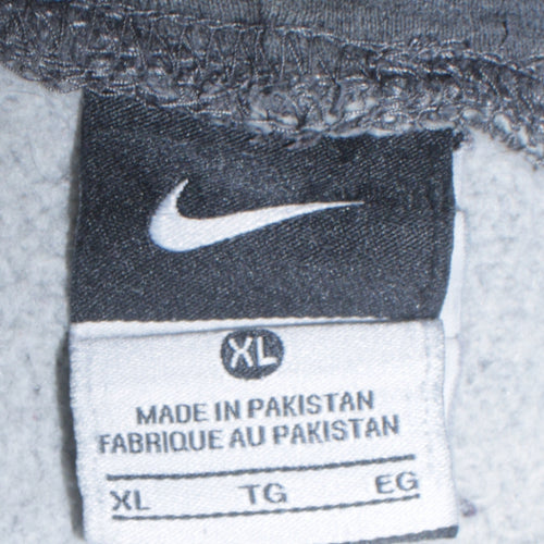 Nike Men's Grey Pullover Hoodie XL Classic Fleece Sportswear