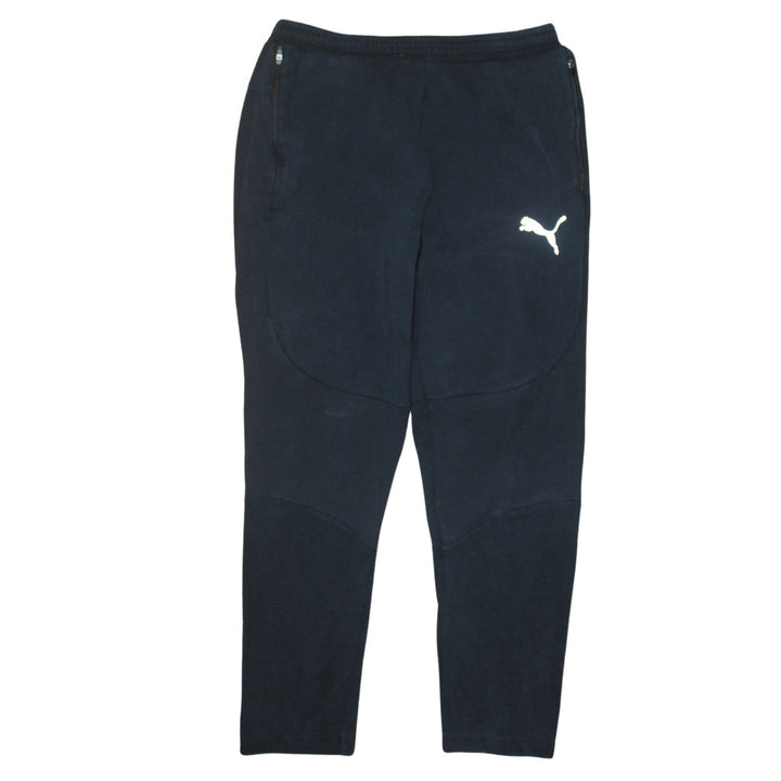 Puma Women's Black Jogger Trousers Size M Regular Fit Fleece Pants
