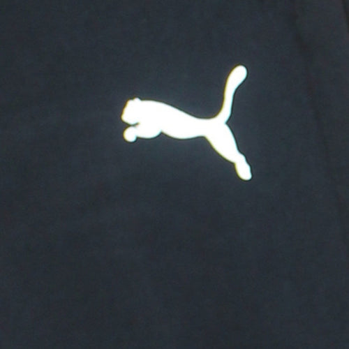 Puma Women's Black Jogger Trousers Size M Regular Fit Fleece Pants