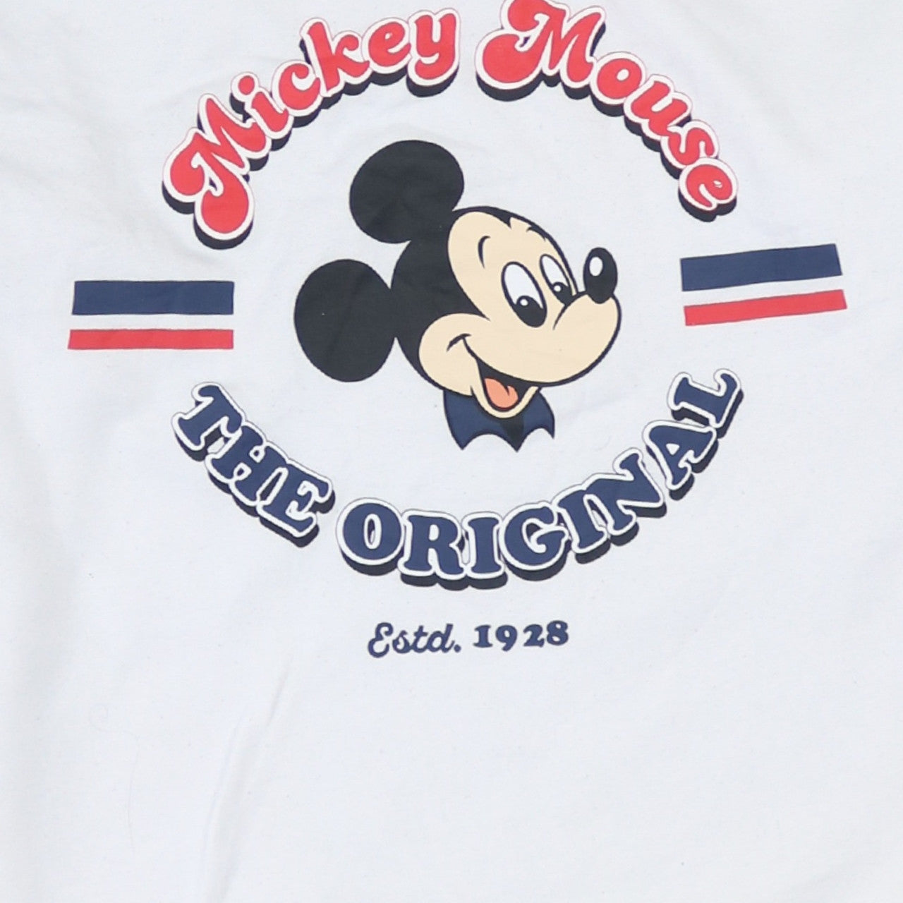 Disney Women White Mickey Mouse Pullover Sweatshirt 2XS