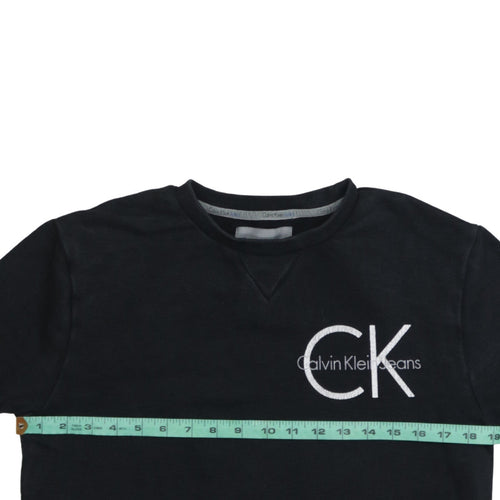 Calvin Klein Jeans Men's Black Small Crew Neck Sweatshirt