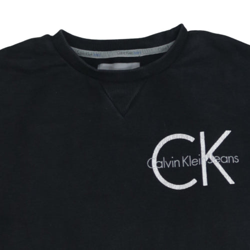 Calvin Klein Jeans Men's Black Small Crew Neck Sweatshirt