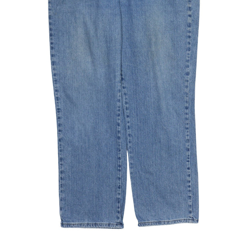 Lee Women's Blue Relaxed Straight Leg High Rise Jeans Size 14