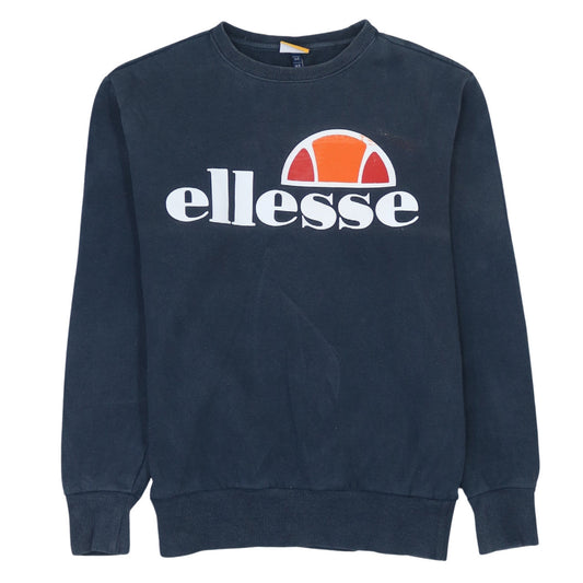 Ellesse Men's Blue Small Pullover Logo Sweatshirt