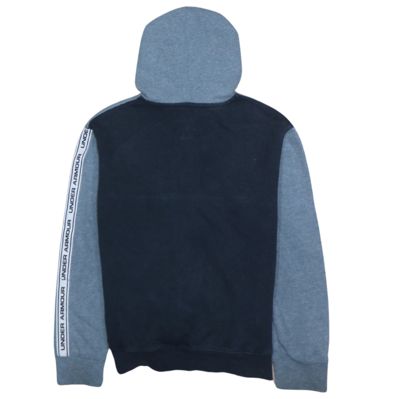 Under Armour Boys Blue Colourblock Pullover Hoodie YXL ColdGear