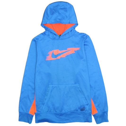 Nike Boys Blue Therma-Fit Pullover Hoodie XL - Athletic Winter Wear