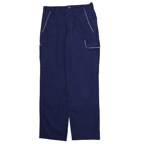 Kübler Men's Blue Cargo Workwear Trousers 32R Cotton Blend