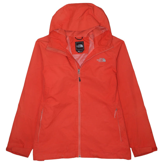 The North Face Womens XL Orange Hooded Waterproof Rain Coat Jacket