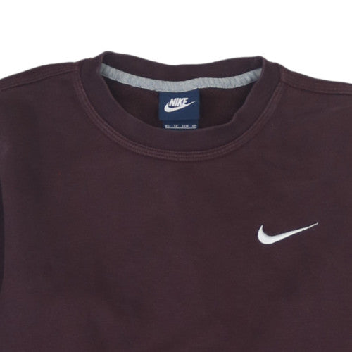 Nike Men's Brown XS Crew Neck Pullover Sweatshirt