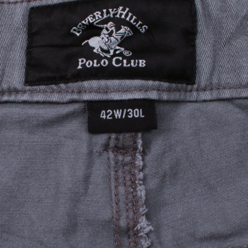 Beverly Hills Polo Club Men's Grey Chino Trousers 42W 30L Regular Fit