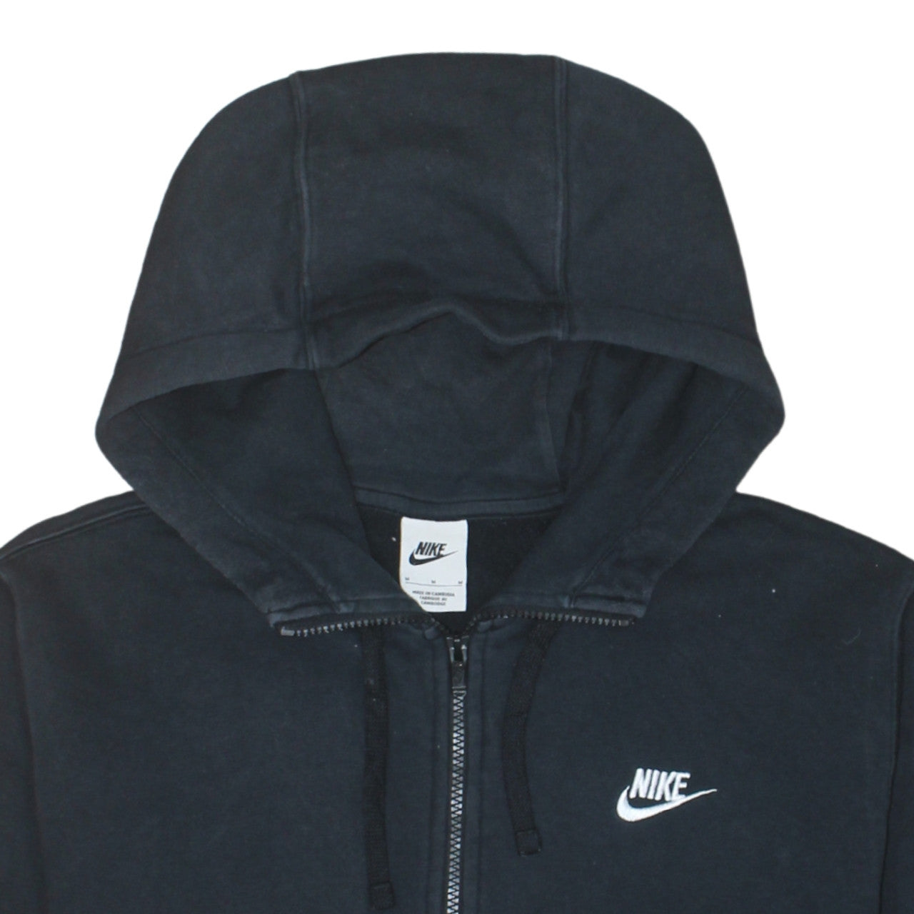 Nike Men's Black Full Zip Hoodie M Fleece Sportswear