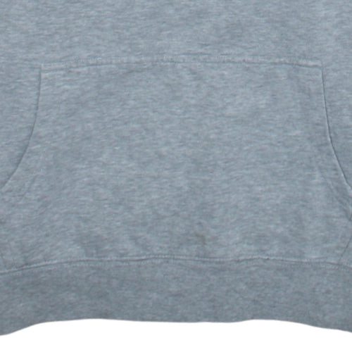 Fila Womens Grey Pullover Hoodie L Logo Print Casual Sweatshirt