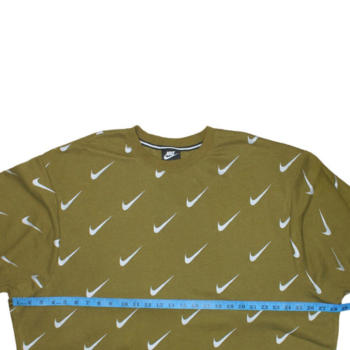 Nike Women’s Green Crew Neck Logo Print Sweatshirt XL