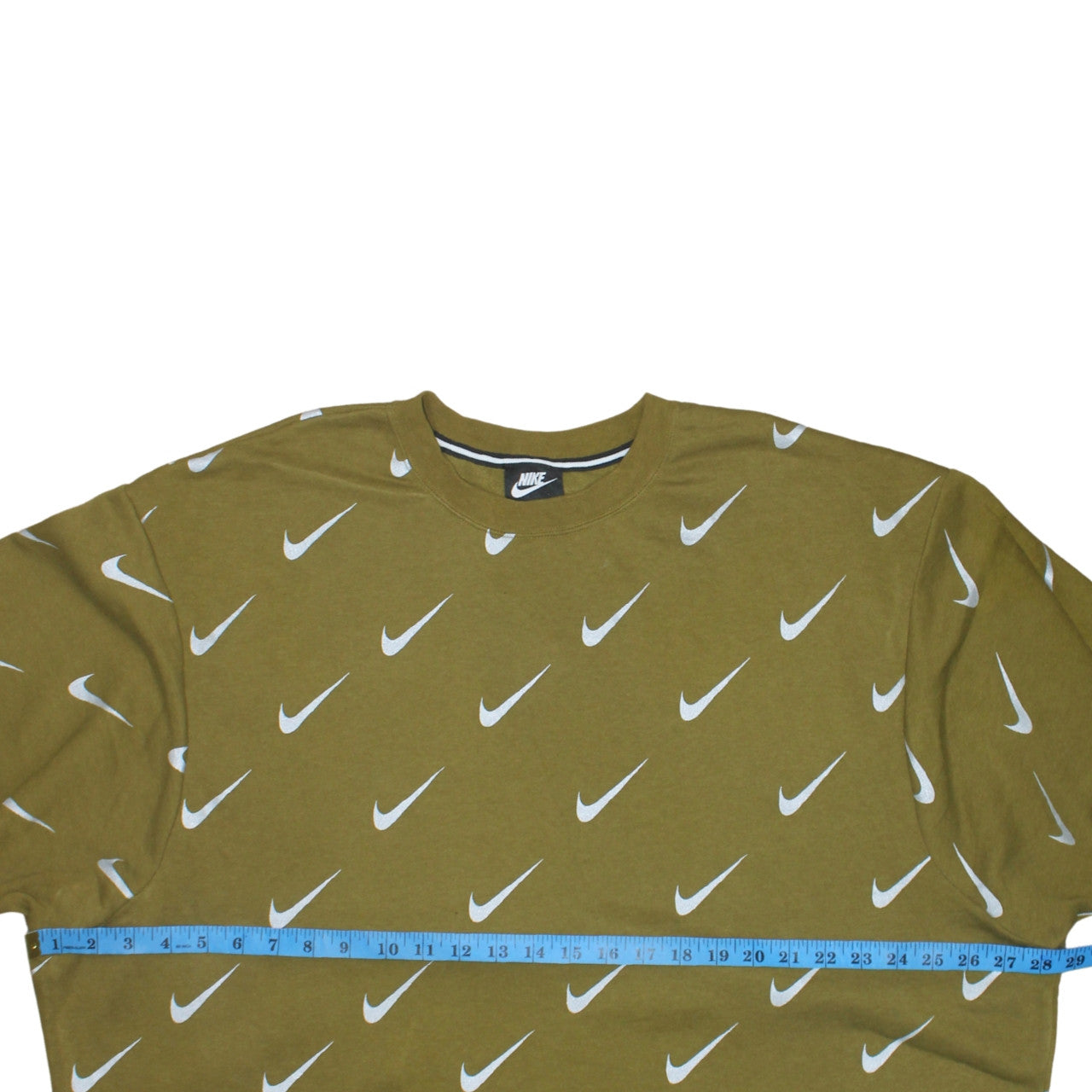 Nike Women’s Green Crew Neck Logo Print Sweatshirt XL
