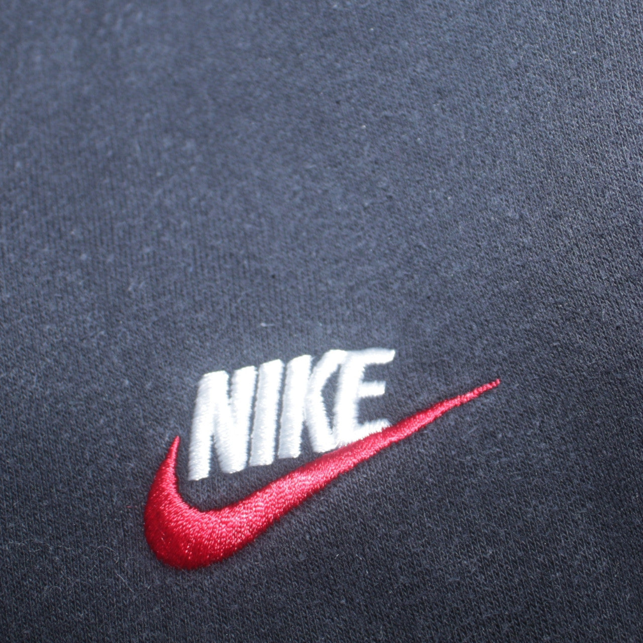 Nike Men's Black Full Zip Hoodie M Embroidered Logo Fleece