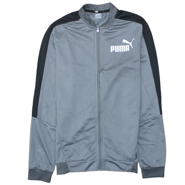 Puma Boys Grey Full Zip Sweatshirt 15-16 Years Regular Fit Sports Jacket