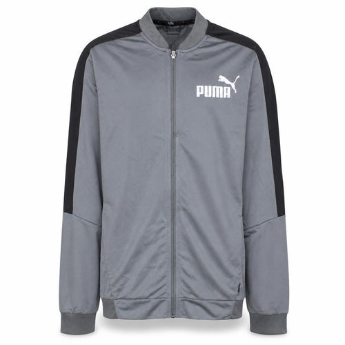 Puma Boys Grey Full Zip Sweatshirt 15-16 Years Regular Fit Sports Jacket