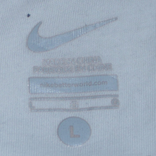 Nike Men's White Pullover Hoodie L Beyond Yourself Embroidered Sportswear