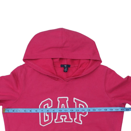GAP Men's Pink Pullover Hoodie L Fleece Logo Sweatshirt