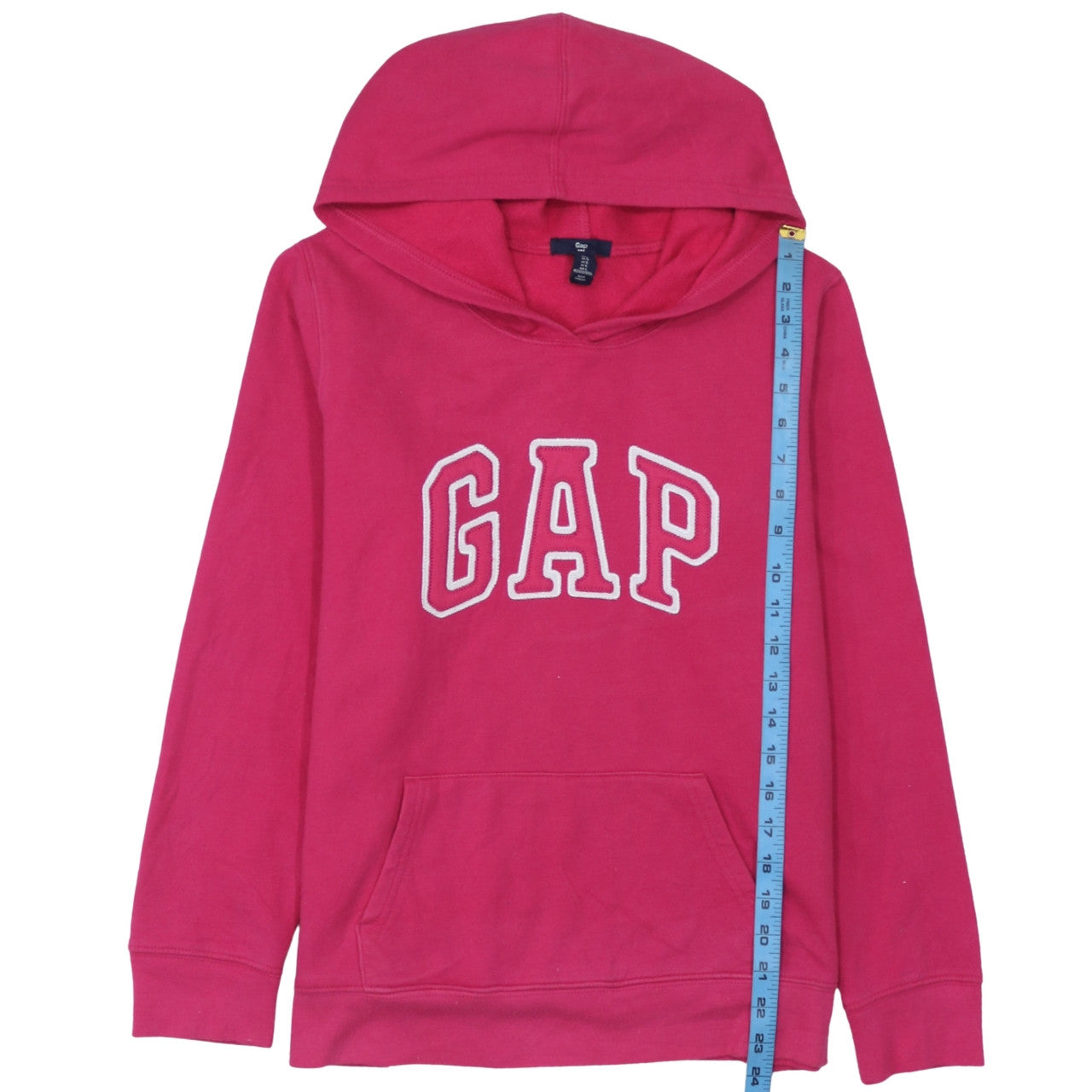 GAP Men's Pink Pullover Hoodie L Fleece Logo Sweatshirt