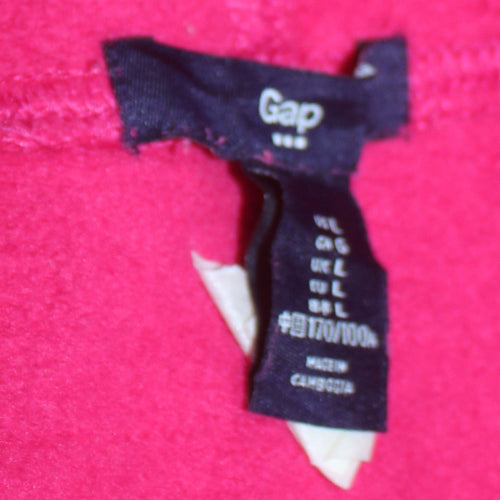 GAP Men's Pink Pullover Hoodie L Fleece Logo Sweatshirt