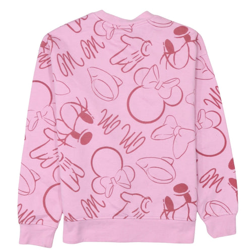 Disney Pink Minnie Mouse Print Sweatshirt Women 2XS Pullover